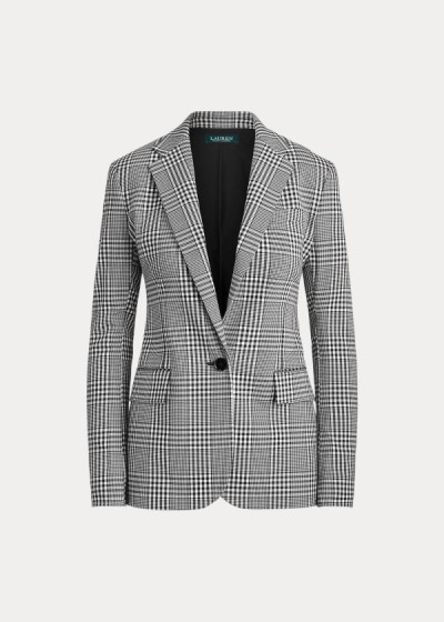 Women's Ralph Lauren Plaid Cotton-Wool Blazers | 546318FXB